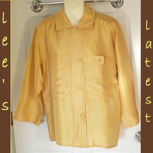 Linda Allard for Ellen Tracy Gold Silk Bouse